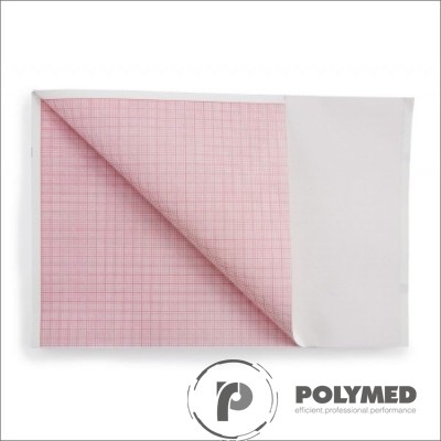 Hartie ECG in Z pentru Bioset 3600/3700, caroiaj rosu, 110 mm x 100 mm