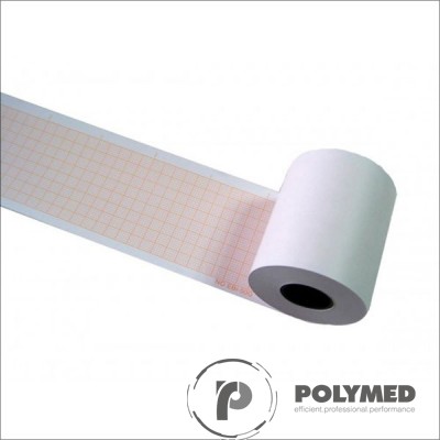 Hartie ECG pentru Cardioline, Aspel, caroiaj rosu, 60 mm x 30 m, role