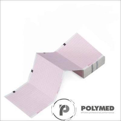 Hartie ECG in Z pentru Esaote P8000, caroiaj rosu, 80 mm x 70 mm 