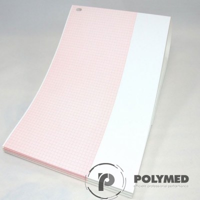 Hartie ECG in Z pentru Welch Allyn CP100/CP200, caroiaj rosu, 210 mm x 280 mm, 300 coli